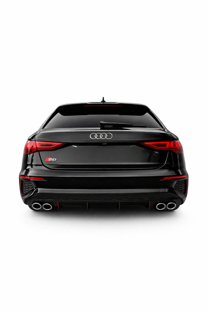 💕ART. 1085 DIFFUSORE AUDI A3 8Y 2020-2024  LOOK S3 NERO LUCIDO  💕