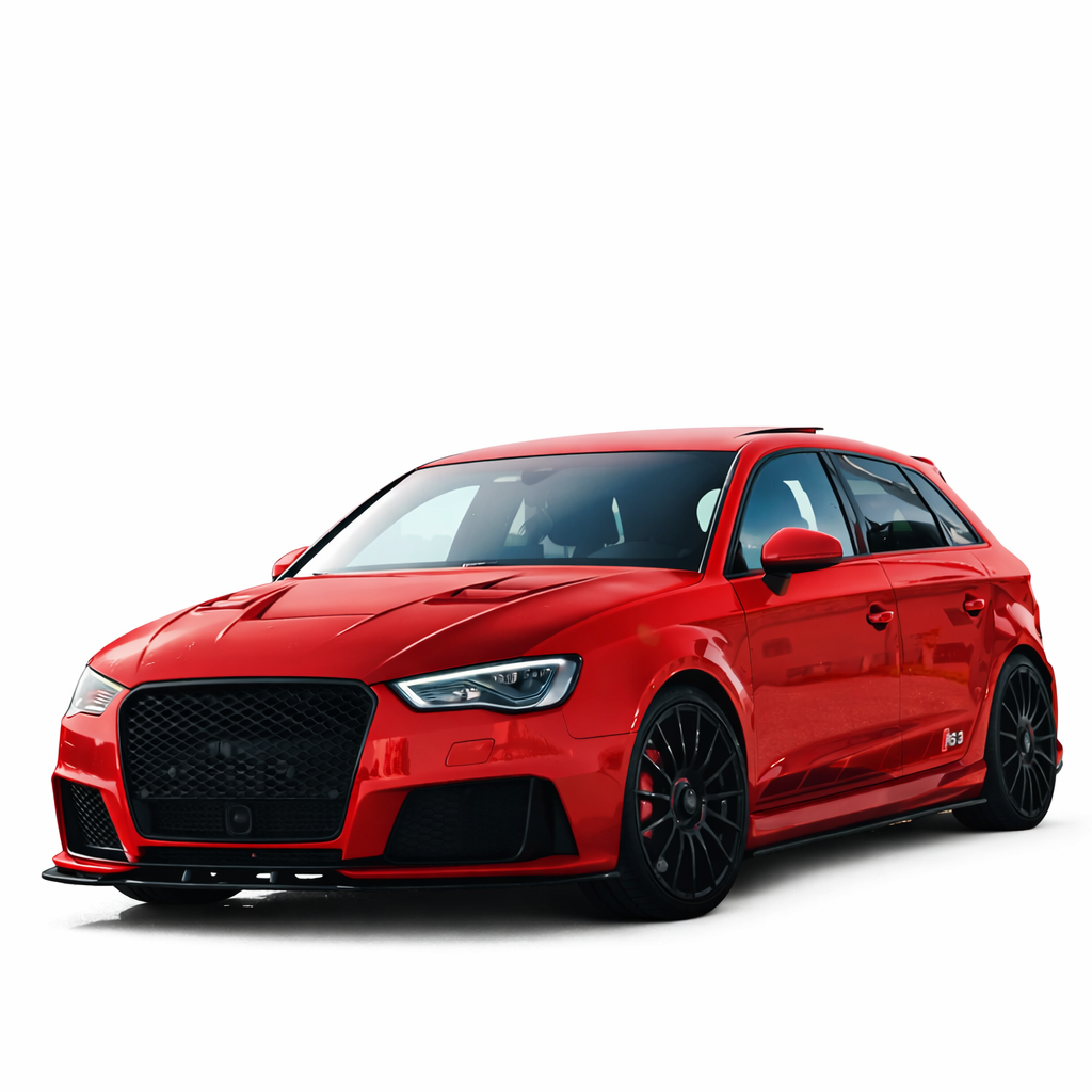 💕ART.1619  SPLITTER AUDI A3 8V 2012-2016 RS3 LOOK  NERO LUCIDO💕