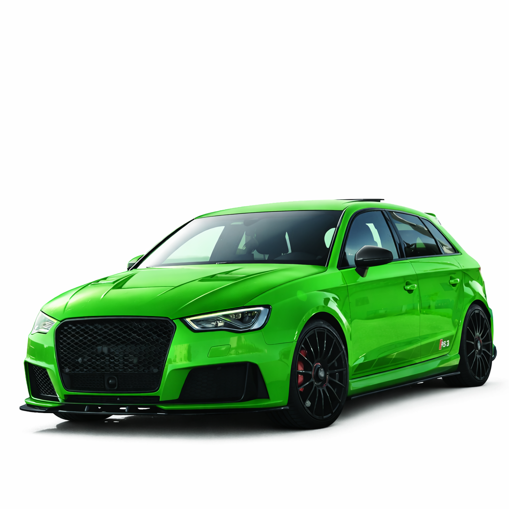 💕ART.1619  SPLITTER AUDI A3 8V 2012-2016 RS3 LOOK  NERO LUCIDO💕