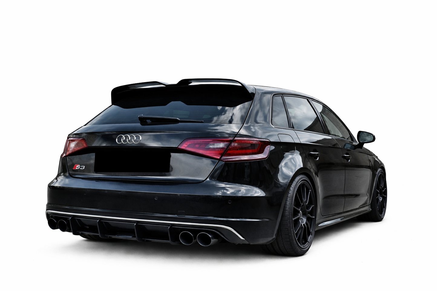 💕ART.0975 Spoiler Audi A3 8v 12-20 nero lucido look rs3 solo per standard 💕