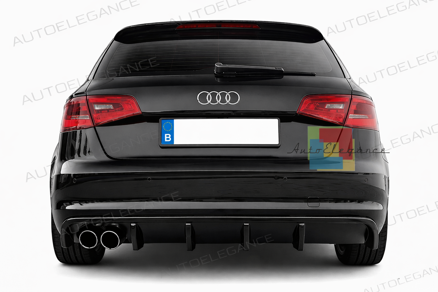 💕ART.0063 DIFFUSORE AUDI A3 8V 12-16 STANDARD LOOK RIEGER NERO LUCIDO 2SX 💕