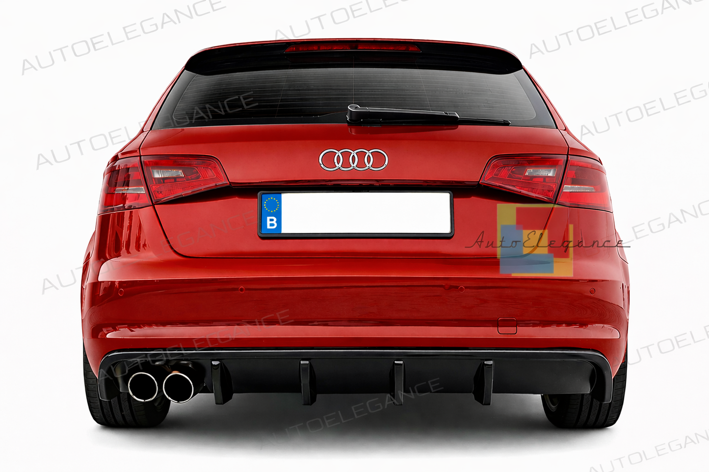 💕ART.0063 DIFFUSORE AUDI A3 8V 12-16 STANDARD LOOK RIEGER NERO LUCIDO 2SX 💕