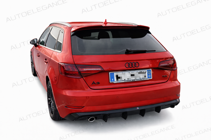 💕ART.0072 SPOILER AUDI A3 8V 5D SPORTBACK 12-20 LOOK RS3 NERO LUCIDO 💕