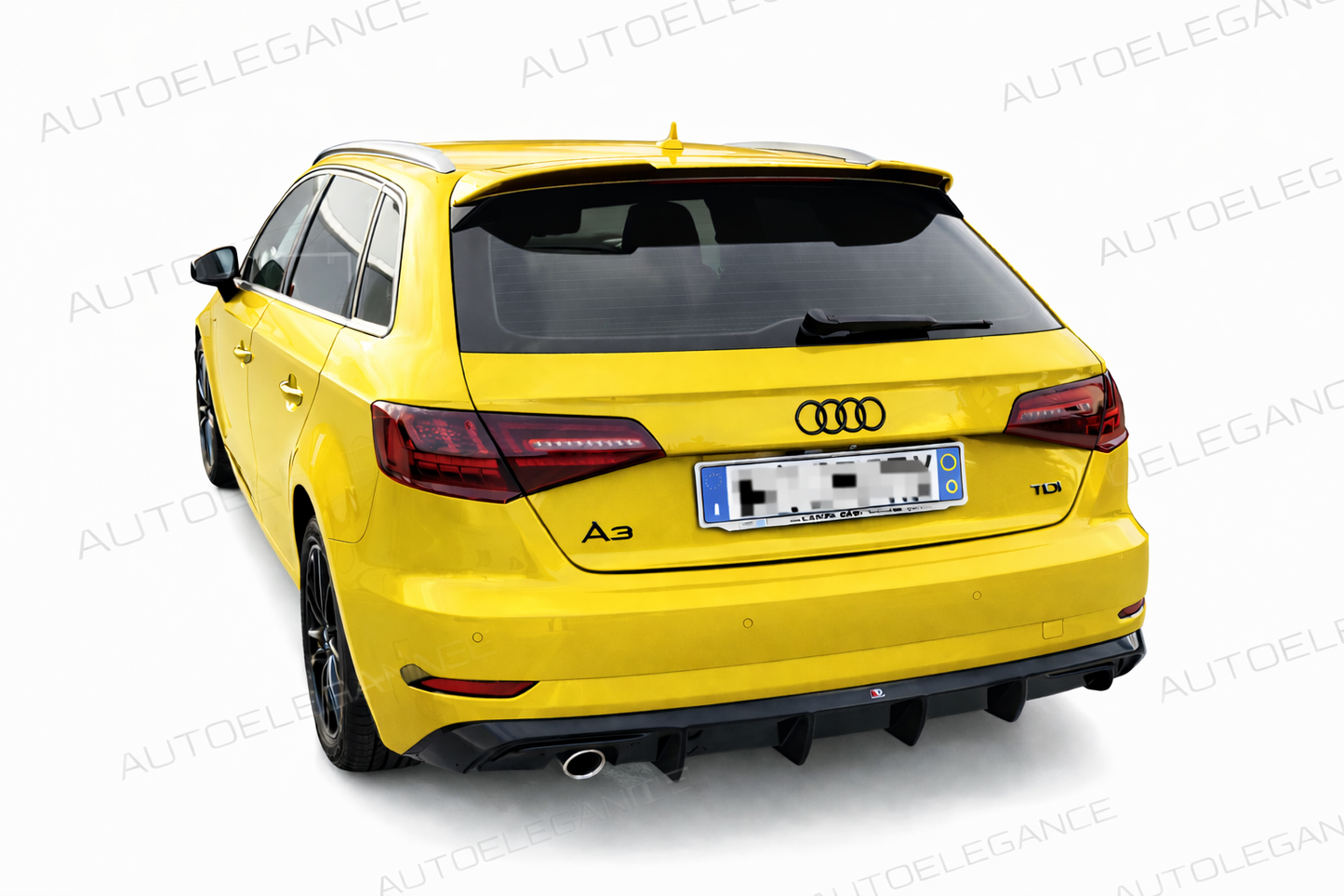 💕ART.0072 SPOILER AUDI A3 8V 5D SPORTBACK 12-20 LOOK RS3 NERO LUCIDO 💕