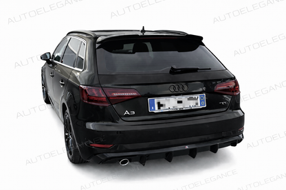 💕ART.0072 SPOILER AUDI A3 8V 5D SPORTBACK 12-20 LOOK RS3 NERO LUCIDO 💕