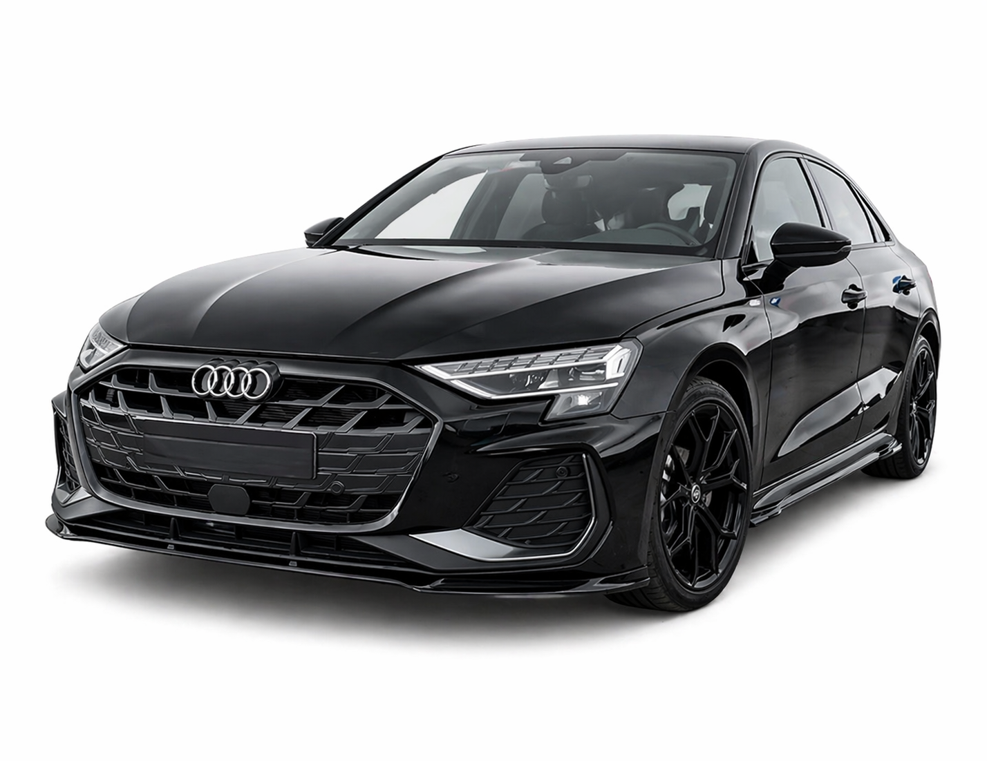 💕ART.9636 Splitter anteriore Audi S3 / A3 S-Line 8Y Facelift NERO LUCIDO💕