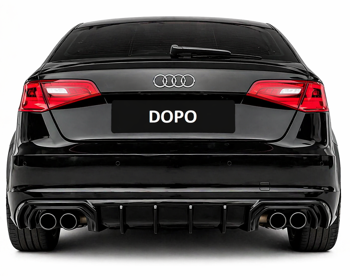 💕ART.2150 DIFFUSORE AUDI A3 8V 2012-2016 SLINE S3 NERO LUCIDO 2+2💕