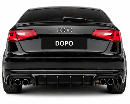 💕ART.2150 DIFFUSORE AUDI A3 8V 2012-2016 SLINE S3 NERO LUCIDO 2+2💕