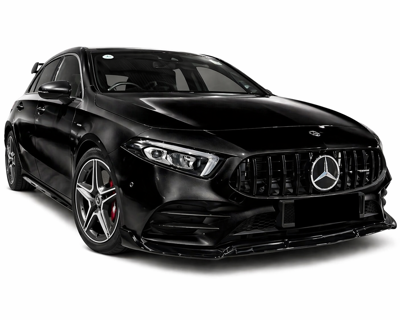 💕ART.0802 SPLITTER M.BENZ CLASSE A W177 AMG LOOK BRABUS NERO LUCIDO 3 PEZZI💕