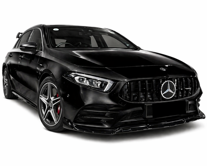 💕ART.0802 SPLITTER M.BENZ CLASSE A W177 AMG LOOK BRABUS NERO LUCIDO 3 PEZZI💕
