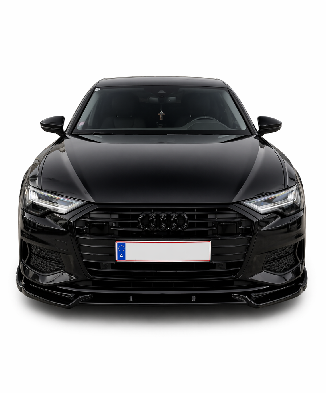💕ART. 0019 SPLITTER AUDI A6 C8 2018+ RS6 NERO LUCIDO+s6+sline+standard💕