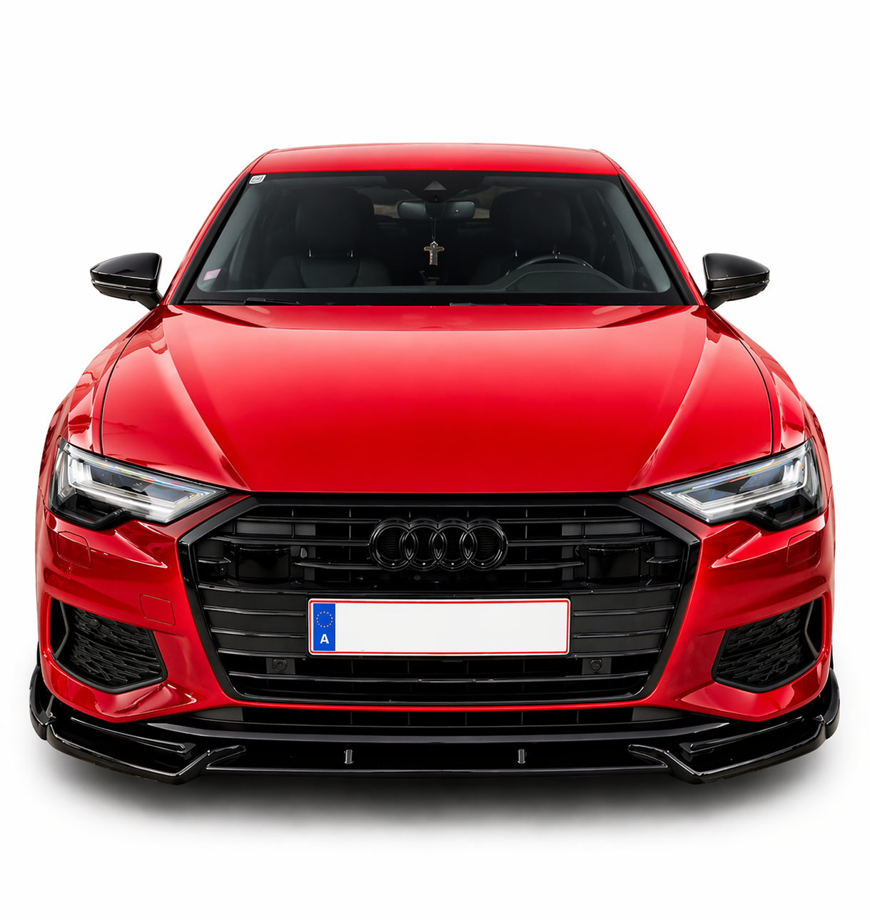 💕ART. 0019 SPLITTER AUDI A6 C8 2018+ RS6 NERO LUCIDO+s6+sline+standard💕