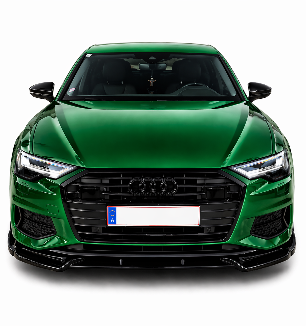 💕ART. 0019 SPLITTER AUDI A6 C8 2018+ RS6 NERO LUCIDO+s6+sline+standard💕