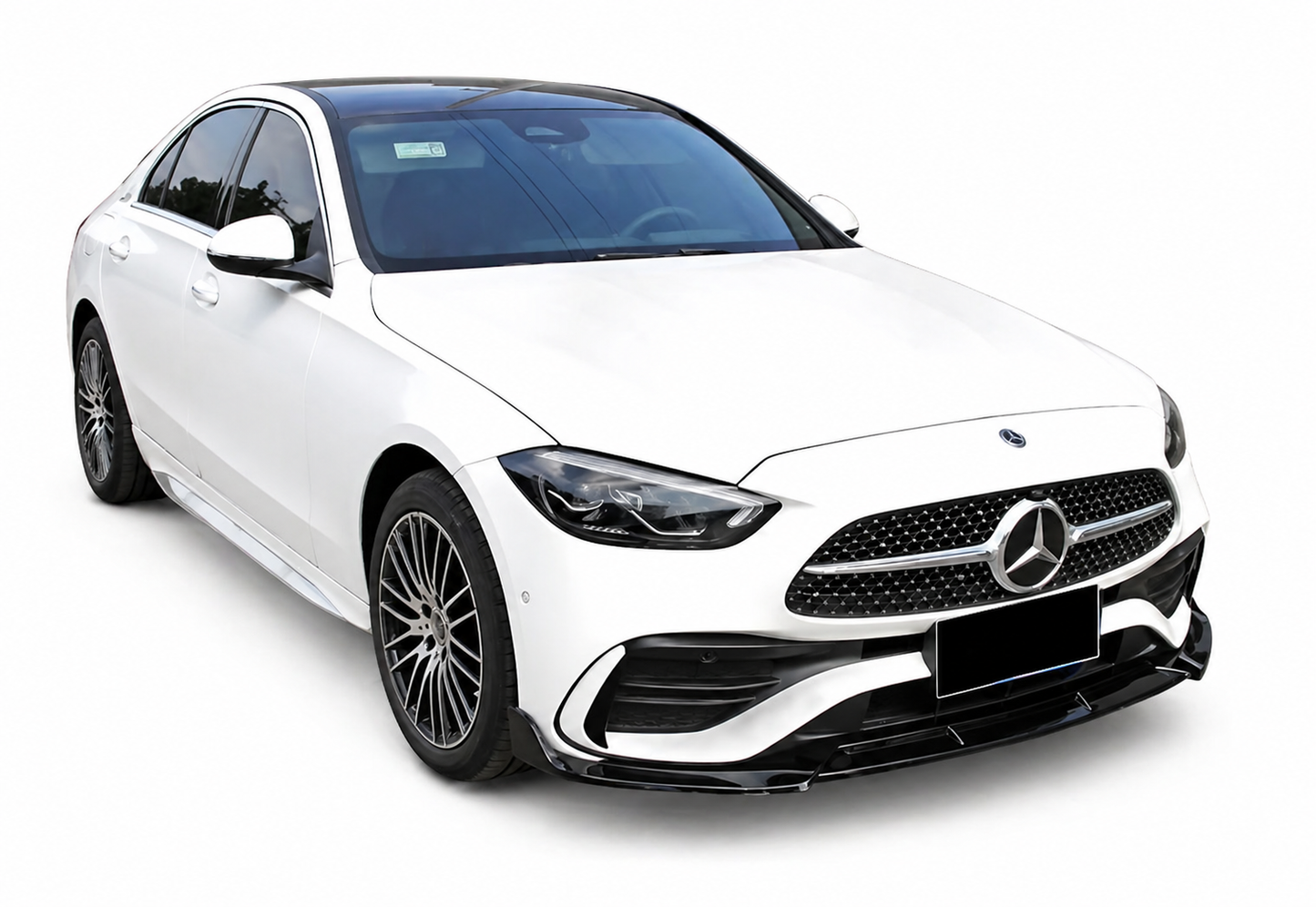 💕ART.1082 SPLITTER M.BENZ CLASSE C W206 AMG LOOK BRABUS NERO LUCIDO 3PZ💕