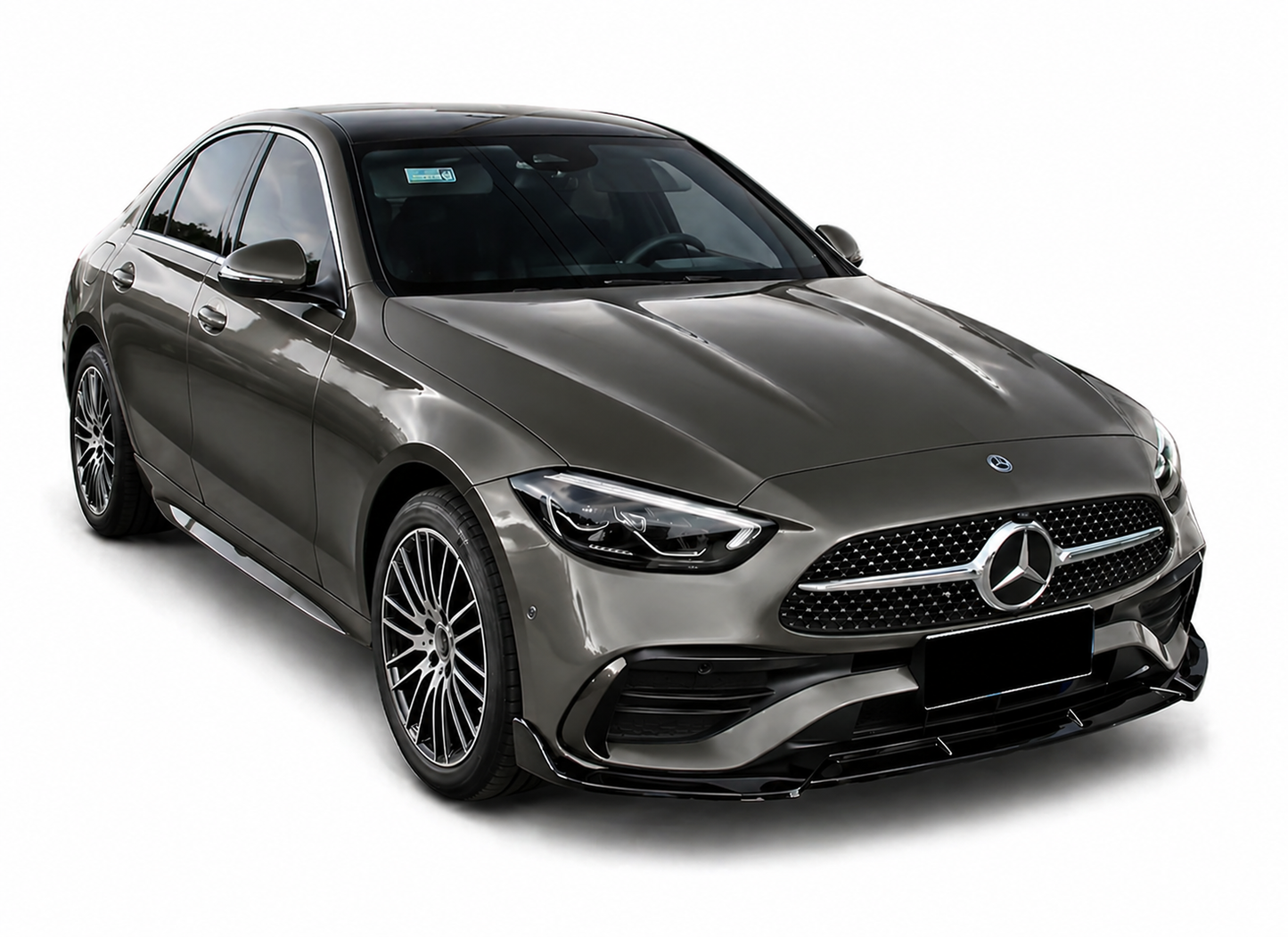 💕ART.1082 SPLITTER M.BENZ CLASSE C W206 AMG LOOK BRABUS NERO LUCIDO 3PZ💕