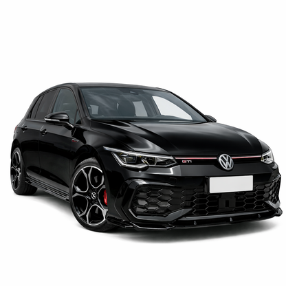 💕ART. 0264 SOTTO MINIGONNE VW GOLF 8 VIII 2019+ LOOK GTI NERO LUCIDO💕