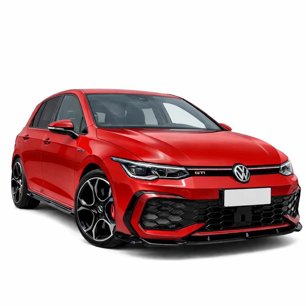 💕ART. 0264 SOTTO MINIGONNE VW GOLF 8 VIII 2019+ LOOK GTI NERO LUCIDO💕