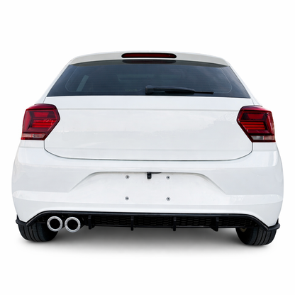 💕ART.9244 DIFFUSORE POLO AW1 18-24 LOOK GTI NERO LUCIDO CON TERMINALI CROMATI💕