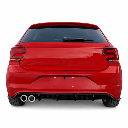 💕ART.9244 DIFFUSORE POLO AW1 18-24 LOOK GTI NERO LUCIDO CON TERMINALI CROMATI💕