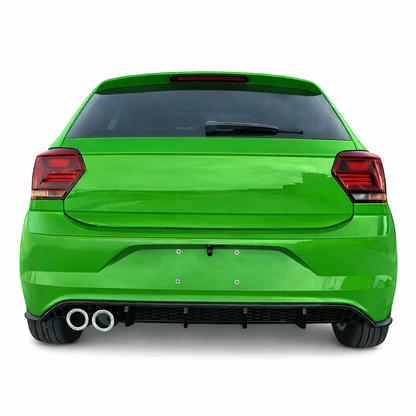 💕ART.9244 DIFFUSORE POLO AW1 18-24 LOOK GTI NERO LUCIDO CON TERMINALI CROMATI💕
