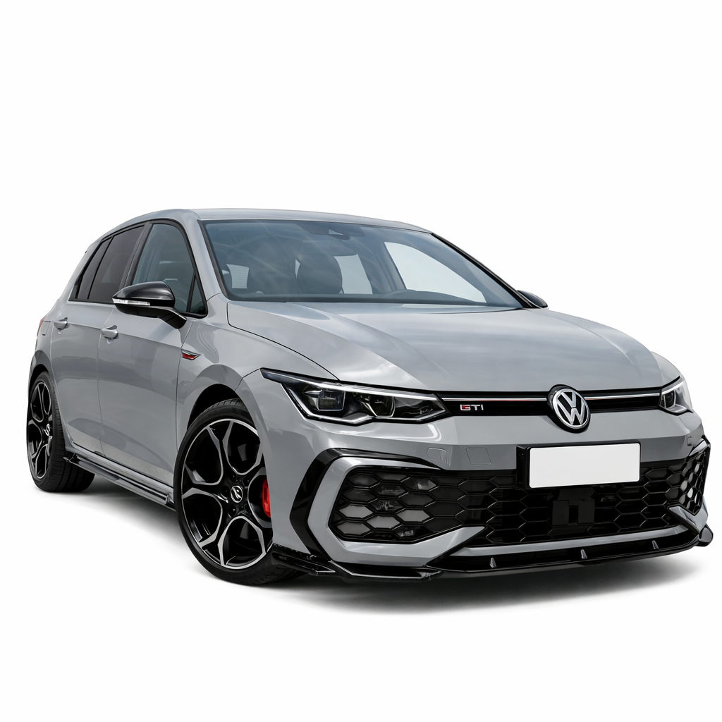 💕ART. 0264 SOTTO MINIGONNE VW GOLF 8 VIII 2019+ LOOK GTI NERO LUCIDO💕