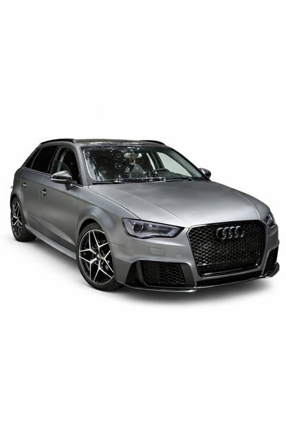 💕ART. 0812 PARAURTI ANTERIORE AUDI A3 8V 2012-2016 LOOK RS3 + GRIGLIA QUATTRO💕