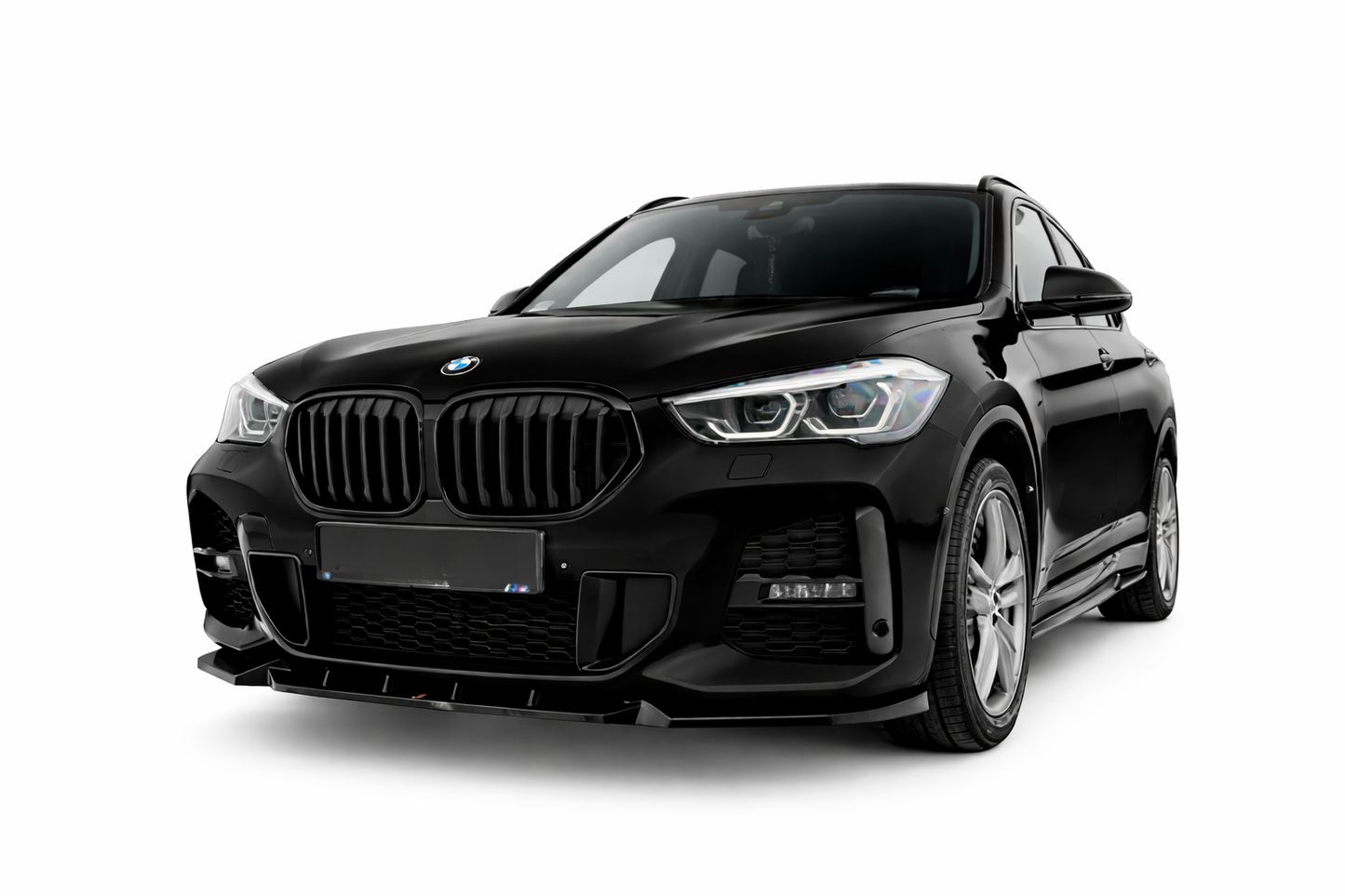 💕ART.9296 SPLITTER   BMW X1 F48 2016+NERO LUCIDO 💕