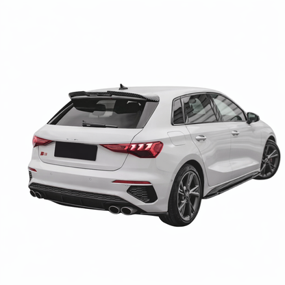 🔥SPOILER POSTERIORE TETTO PER AUDI 20-24 A3 S3 RS3 8Y SPORTBACK CARBOON FIBER🔥