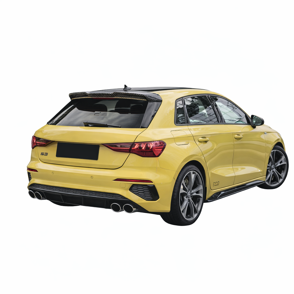 🔥SPOILER POSTERIORE TETTO PER AUDI 20-24 A3 S3 RS3 8Y SPORTBACK CARBOON FIBER🔥
