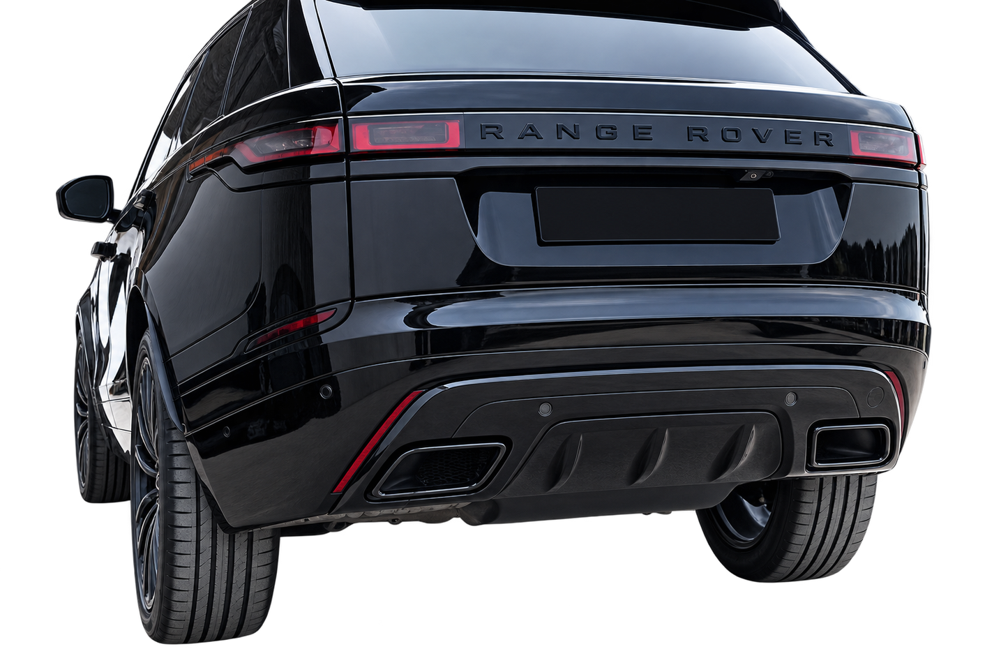 💕ART.2236 DIFFUSORE RANGE ROVER VELAR SUV L560 2017+ TERMINALI  NERO LUCIDO💕