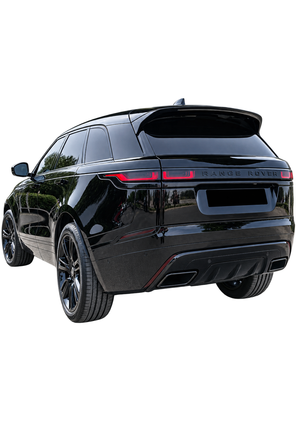 💕ART.2236 DIFFUSORE RANGE ROVER VELAR SUV L560 2017+ TERMINALI  NERO LUCIDO💕