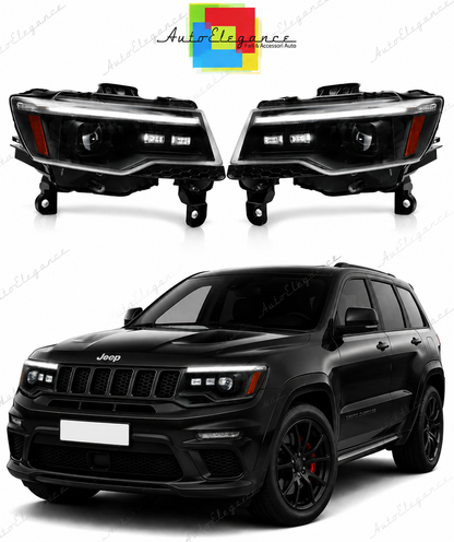 💕 Fari Xenon Adatto per Jeep Grand Cherokee WK2 14-21 LED DRL Sequenziali 💕