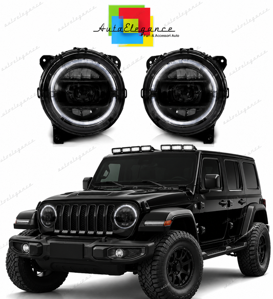 💕 Fari Anteriori Adatto per Jeep Wrangler JL 18-23 Full LED DRL 💕
