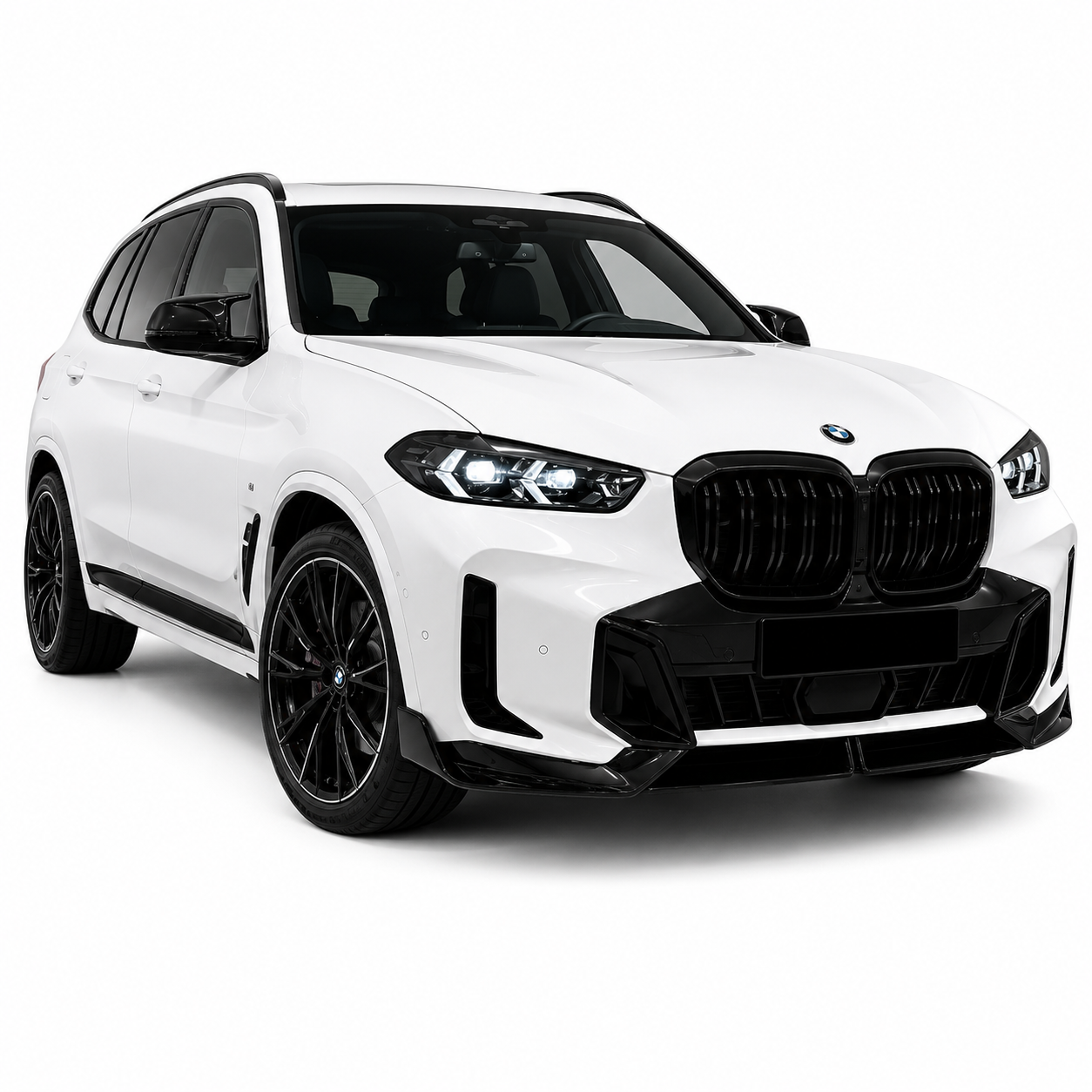 💕 Splitter Anteriore Adatto per BMW X5 G05 LCI 23+ M Sport Nero Lucido 💕