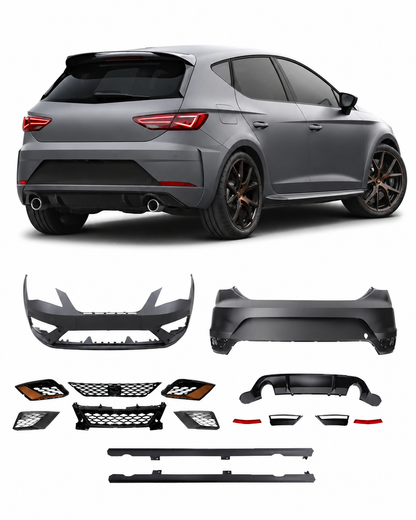 💕 Kit Carrozzeria Adatto per Seat Leon 18+ Look Cupra ABS Completo 💕