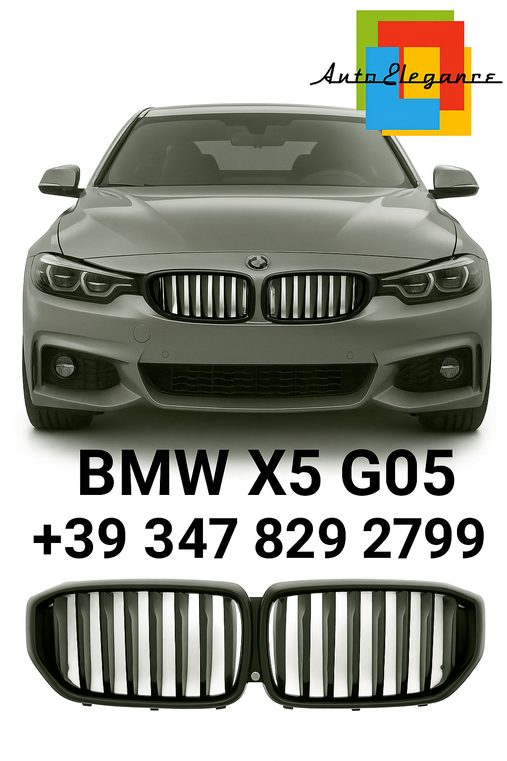 💫Grille – BMW X5 G05 (LCI 2023+) Gloss Black Sport💫