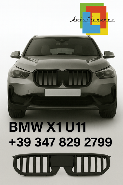 💫Griglia Sportiva – BMW X1 U11 (dal 2022 in poi, Nero Lucido)💫