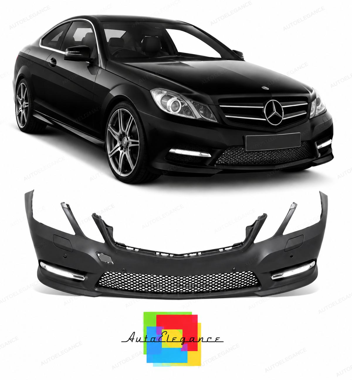 💕PARAURTI ANTERIORE MERCEDES CLASSE E W212 10-13 LOOK AMG PDC💕
