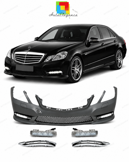 💕PARAURTI ANTERIORE MERCEDES CLASSE E W212 09-13 LOOK AMG SRA + DRL💕