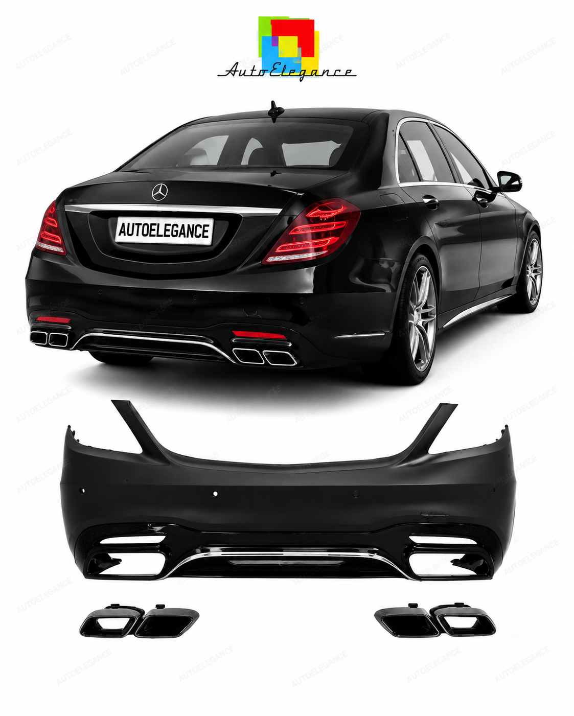 💕PARAURTI POSTERIORE MERCEDES W222 14-20 LOOK S63💕