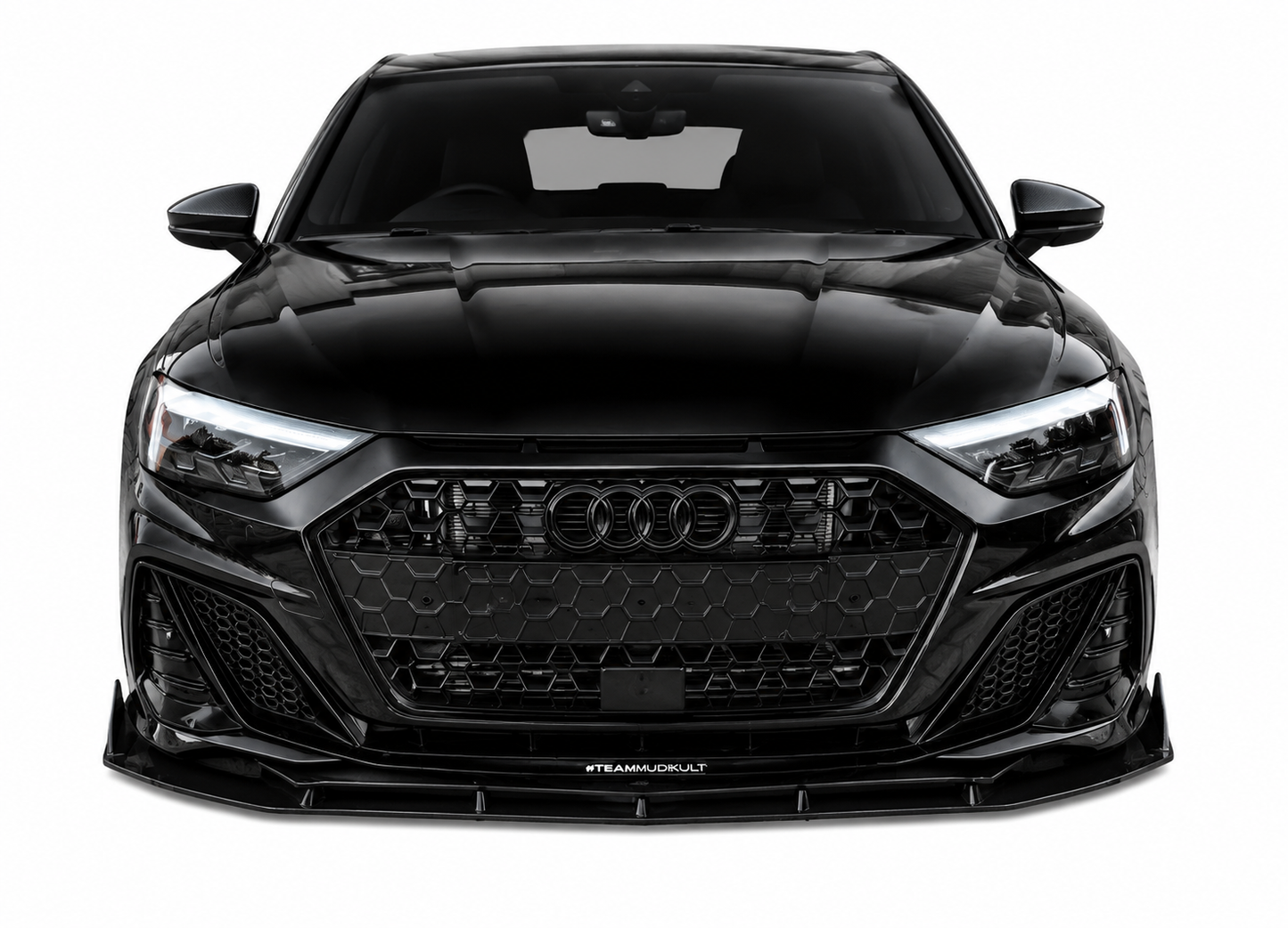 💕 Splitter Anteriore Adatto per Audi A1 GB 18+ Nero Lucido ABS Sport 💕