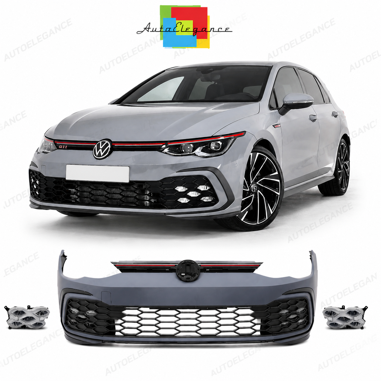 💕PARAURTI ANTERIORE VOLKSWAGEN VW GOLF 8 LOOK GTI💕