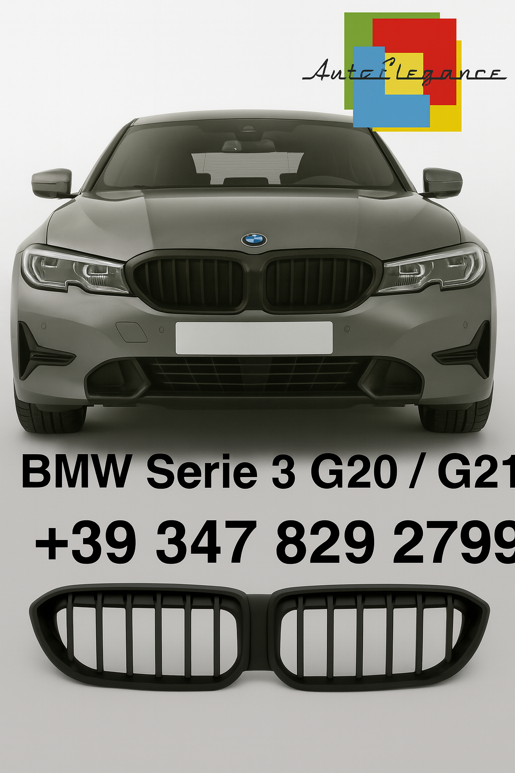 🔥 Griglia Radiatore Sportiva – BMW Serie 3 G20/G21 LCI (dal 07/2022)🔥