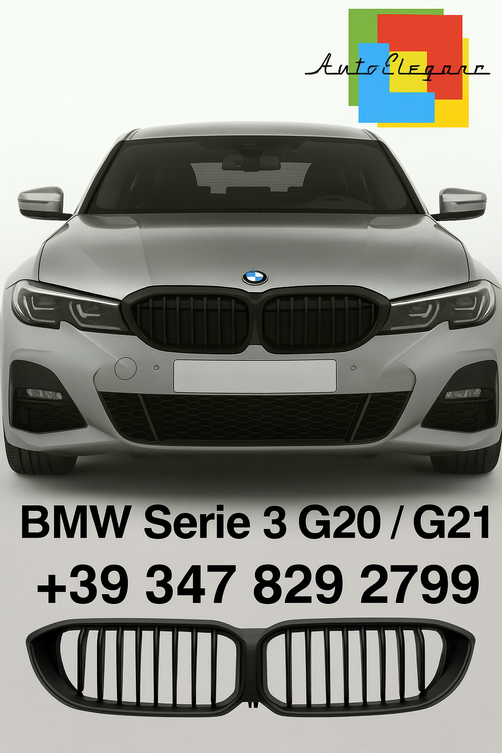 🔥 Griglia Radiatore Sportiva – BMW Serie 3 G20/G21 LCI🔥