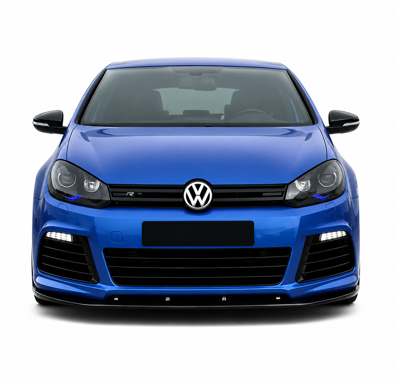 💕 Splitter Anteriore Solo per VW Golf 6 R20 08-13 ABS Nero Lucido 💕