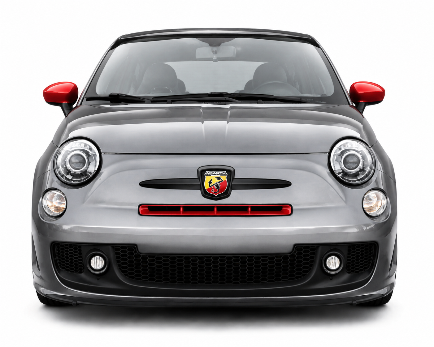 💕ART.0342 FARI ANTERIORI FIAT 500 2007-2015 LENTICOLARI NERI look Abarth💕