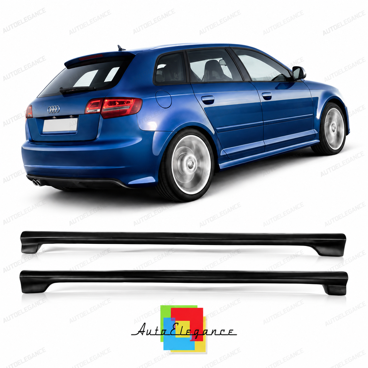 💕MINIGONNE LATERALI AUDI A3 8PA SPORTBACK 03-11 LOOK S3💕
