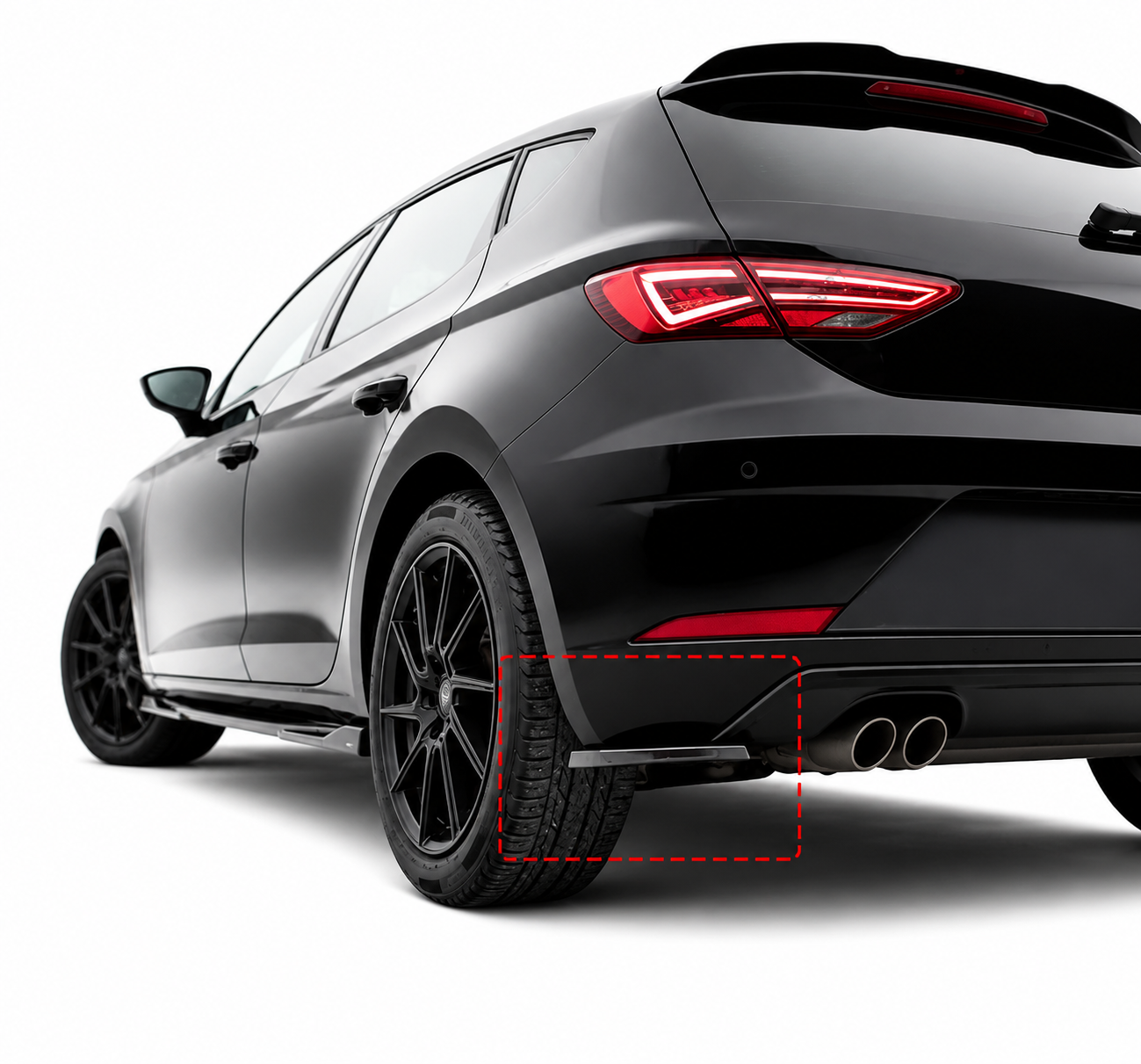💕 Flaps Diffusore Posteriore Adatti per Seat Leon 16-20 Hatchback ABS 💕