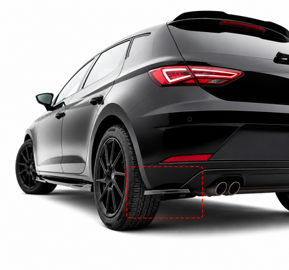 💕 Flaps Diffusore Posteriore Adatti per Seat Leon 16-20 Hatchback ABS 💕