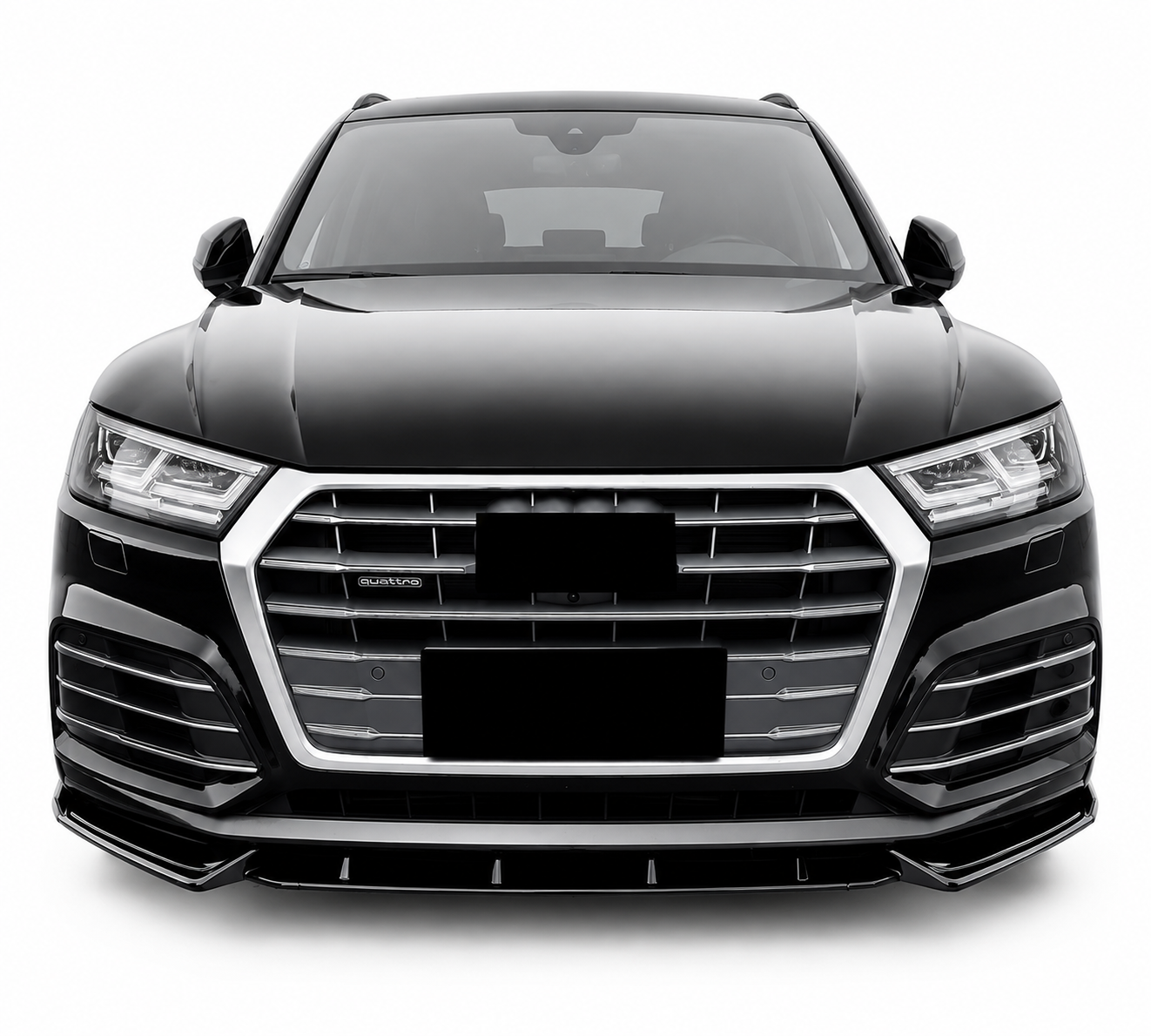 💕 Splitter Anteriore Adatto per Audi Q5 SQ5 FY S-Line 18-20 ABS Nero 💕
